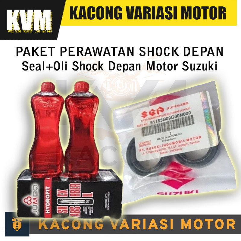 Seal Shock Depan Suzuki + Oli Shock Depan - Set Oli dan Seal Shock Depan Motor Suzuki