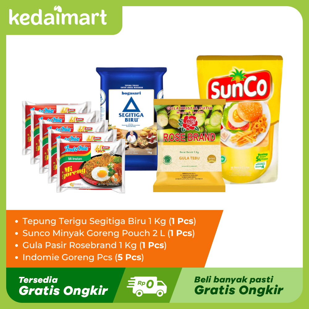 

Sembako Spesial I (Gula, Mie Instan, Minyak Goreng, Tepung Terigu)