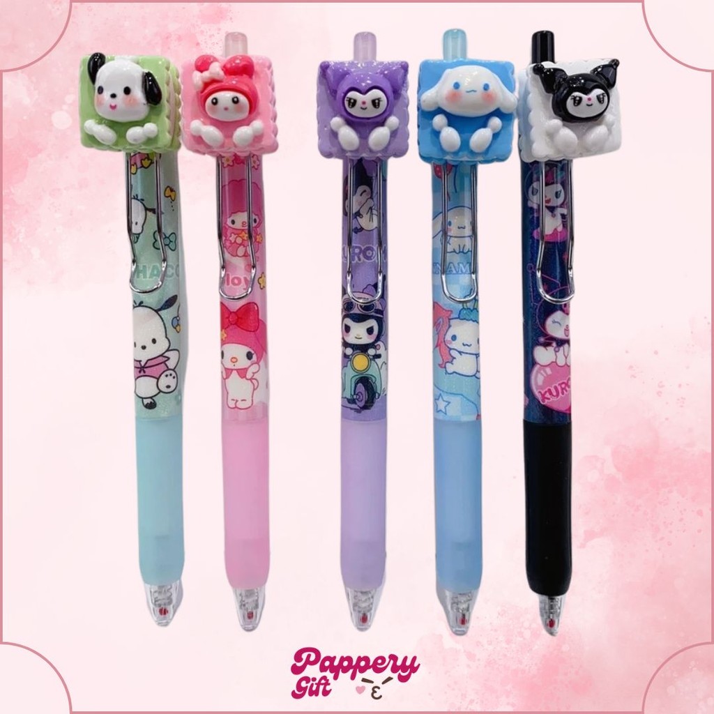

pulpen gel sanrio / pena gel cetek sanrio / pulpen gel mekanik / pulpen gel cetek fancy - SE0462