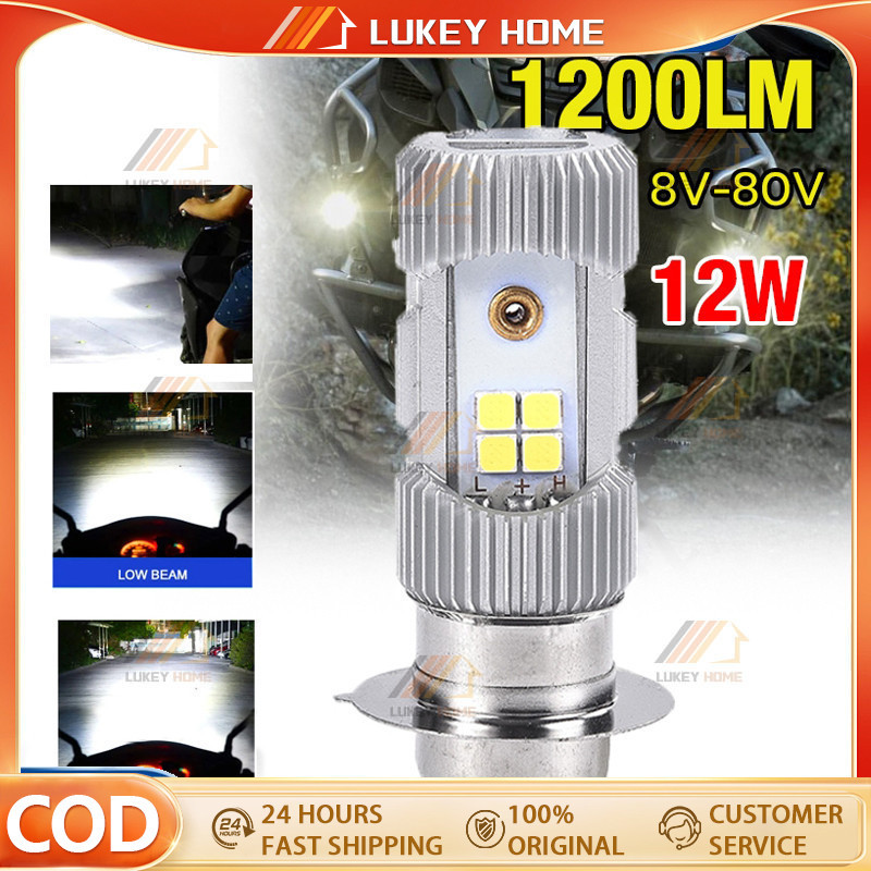 LAMPU DEPAN MOTOR LED PHILIPS-LAMPU LED 2SISI H6 ARUS DC P15D M5 BST BOHLAM LAMPU DEPAN MOTOR LED HS