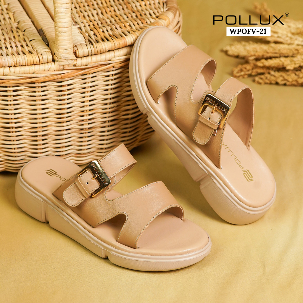 Pollux Daily WPOFV 21 Sandal Wedges | Wedges Daily | Sandal Wanita Bahan Kulit