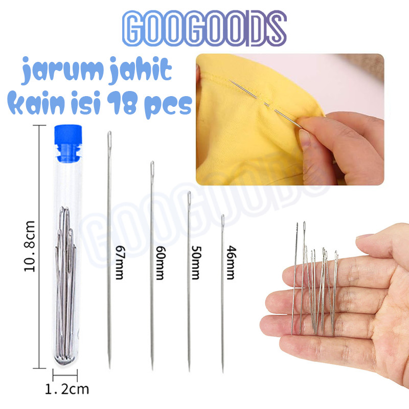 GG 1set Jarum Jahit Jarum lubang besar Jahit Silang Jarum Rajut Benang Bordir