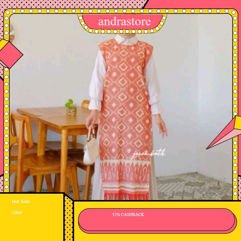 [ READY STOK ] VEST TENUN KALIMANTAN, ASMAT, DAYAK SUMBA NTT