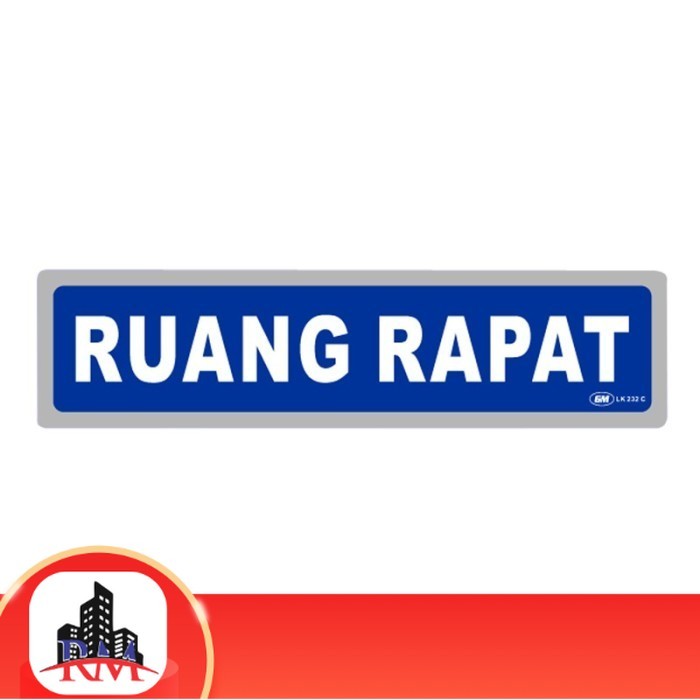 

Papan Tanda / Sign Board / Label Acrylic RUANG Rapat LK 232 C