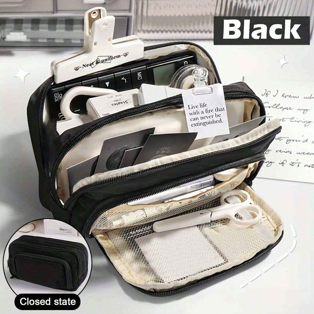 

Kawaii Pencil Case Large Capacity Aesthetic Pen Bag Holder Bag Children Pen Case School Office Supplies Korean Stationery