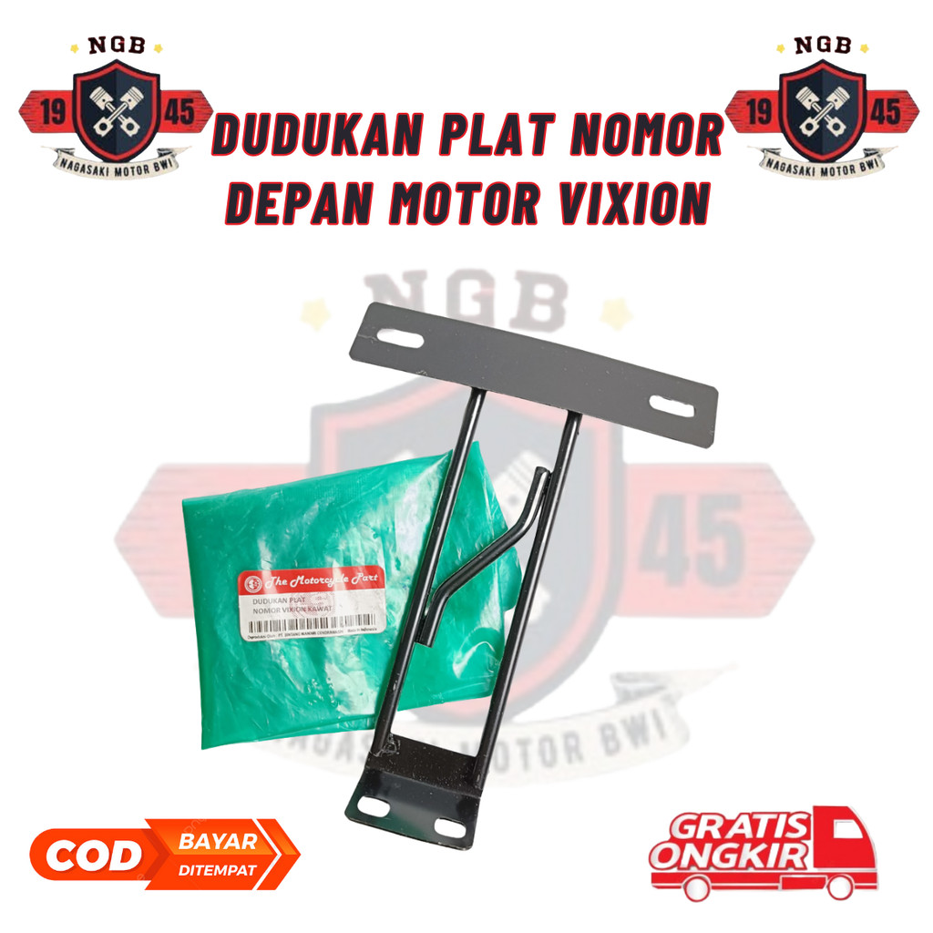 Dudukan Plat Nomor Depan Yamaha Vixion - Bingkai Plat Nomor Motor Vixion Original Variasi Motor