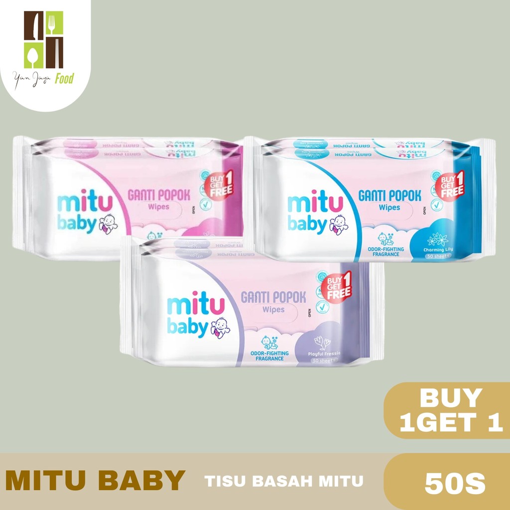 Mitu Baby Tisu Basah Bayi Fresh And Clean 50 s - Beli 1 Gratis 1