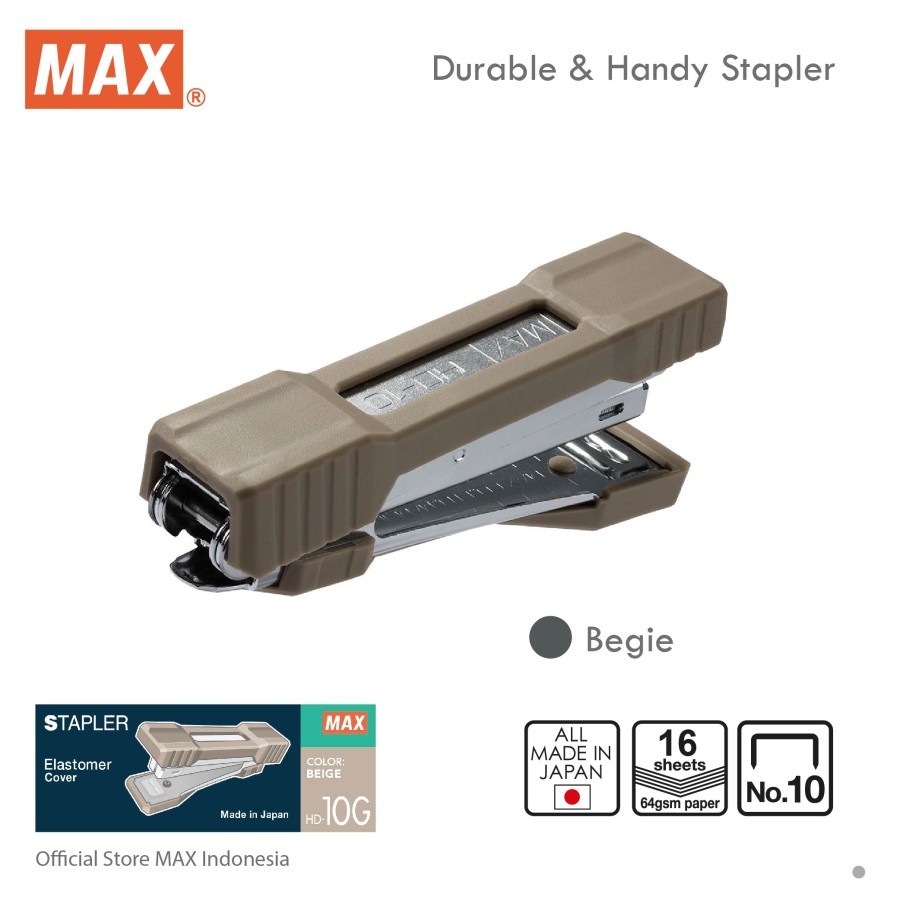 

MAX Stapler HD-10G Beige staples original asli