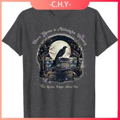 Kaos Once Upon a Midnight Dreary The Raven oleh Edgar Allan Poe |gjPJx64Z|