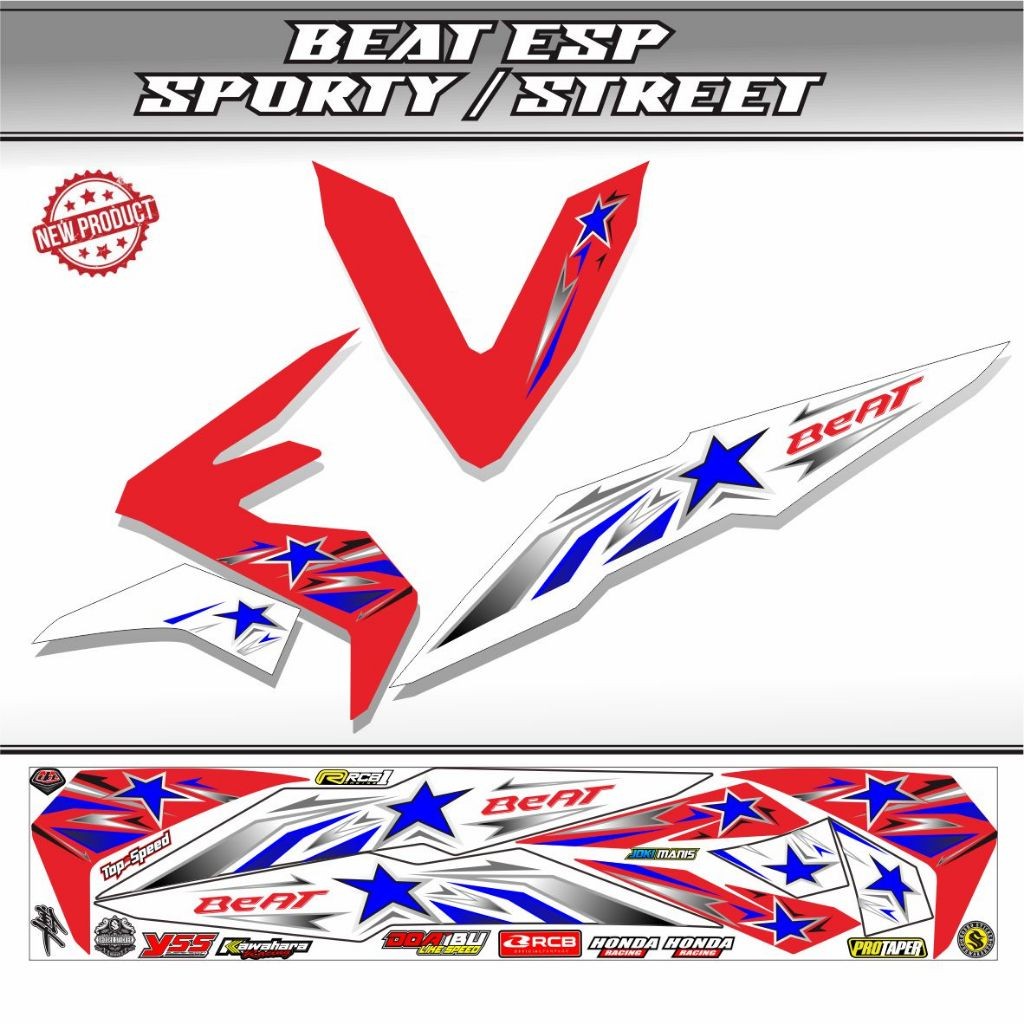 STRIPING VARIASI LIS BEAT ESP SPORTI STIKER MOTOR BEAT 2018 STRIPING VARIASI