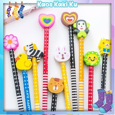 

Pensil Karakter + Penghapus Pensil Lucu Ada penghapus Pensil Fancy Pensil Unik Karakter Souvenir