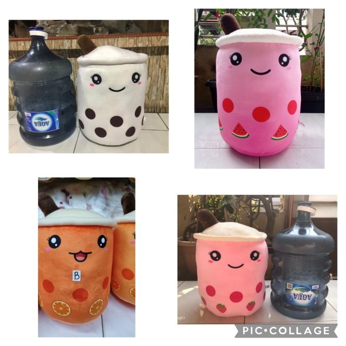 Boneka Boba Jumbo Murah Bubble Milk Tea Brown Sugar Ukuran Besar - RANDOM