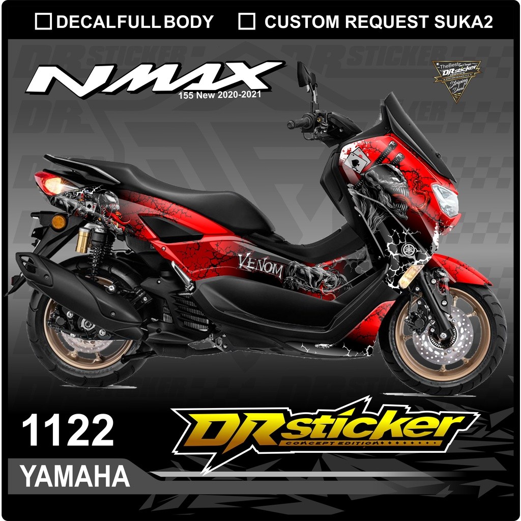 Decal Full Body Nmax New 2020 2021 Full Blok - Dekal Nmax 155 New Desain Venom