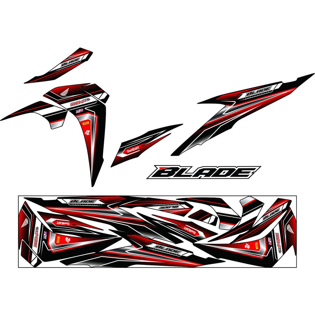 STICKER / STRIPING VARIASI MOTOR HONDA BLADE MOTIF RACING STYLE VARIASI-STICKER NEW STRIPING VARIASI