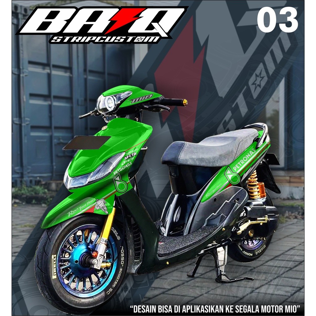 DECAL YAMAHA MIO SPORTY NEW - STIKER FULL BODY MIO SPORTY PETRONAS TERBARU
