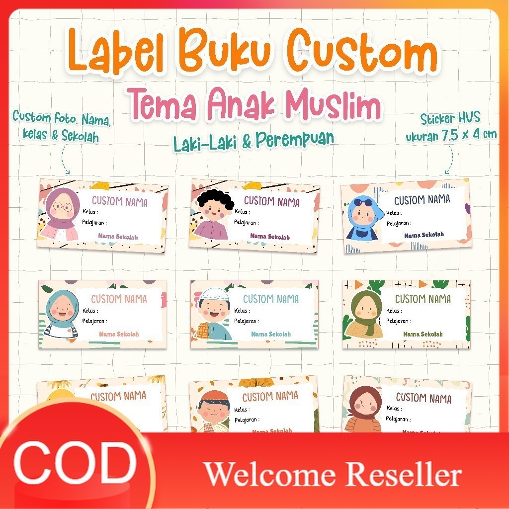 

Cetak Kilat - - STIKER LABEL BUKU CUSTOM FOTO & NAMA ANAK MUSLIM