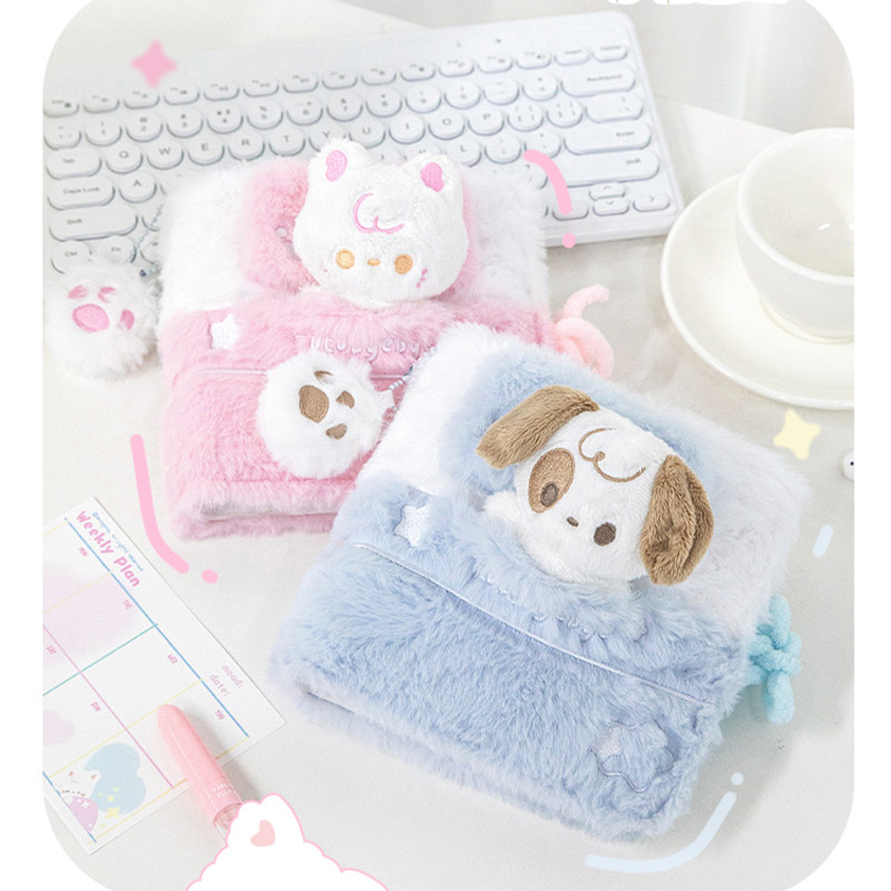 

RosyPosy Page 136 Soft plush loose-leaf notebook notebook notebook notebook diary high-value girl student gifts stationery