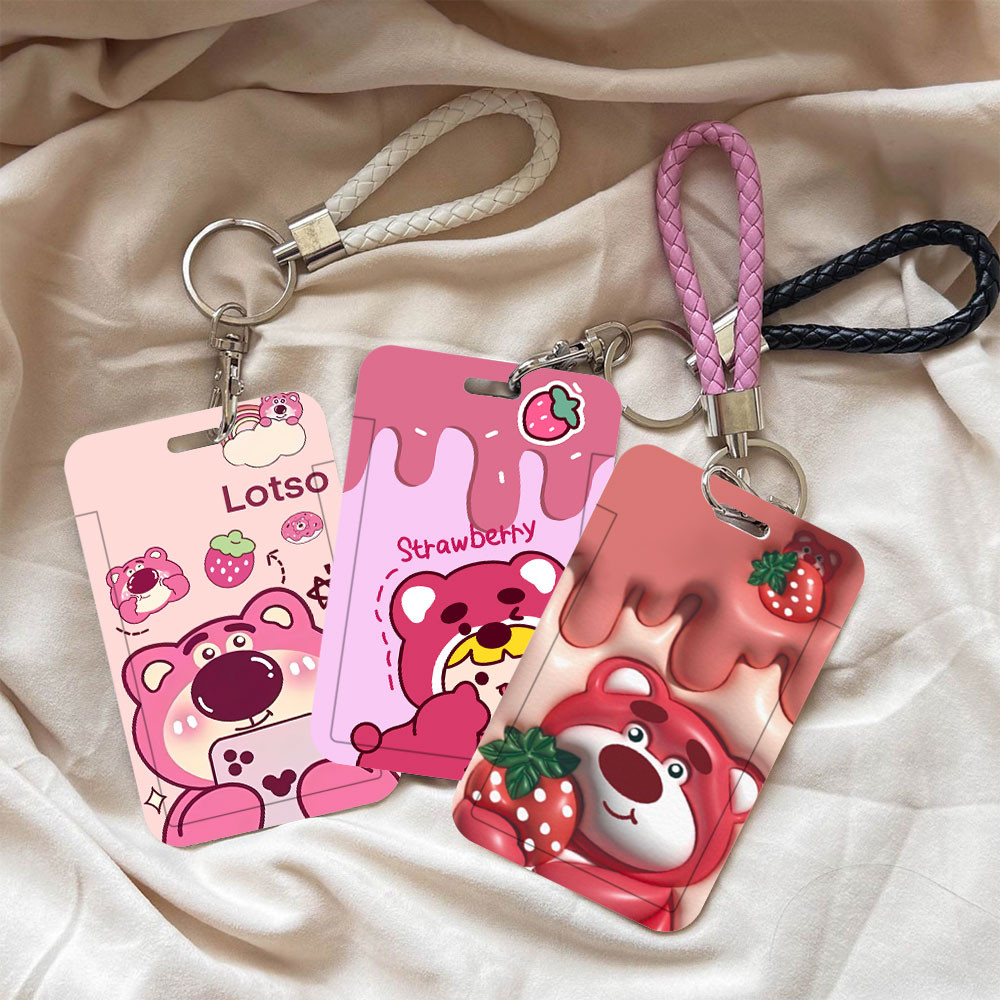 

ID CARD HOLDER Strawberry Bear Girl PHOTOCARD PHOTO CARD