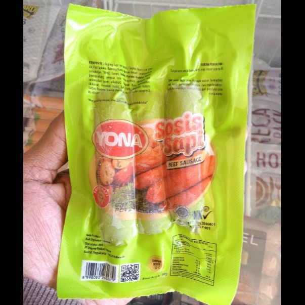 

Yona Sosis Sapi 80gr Isi 3