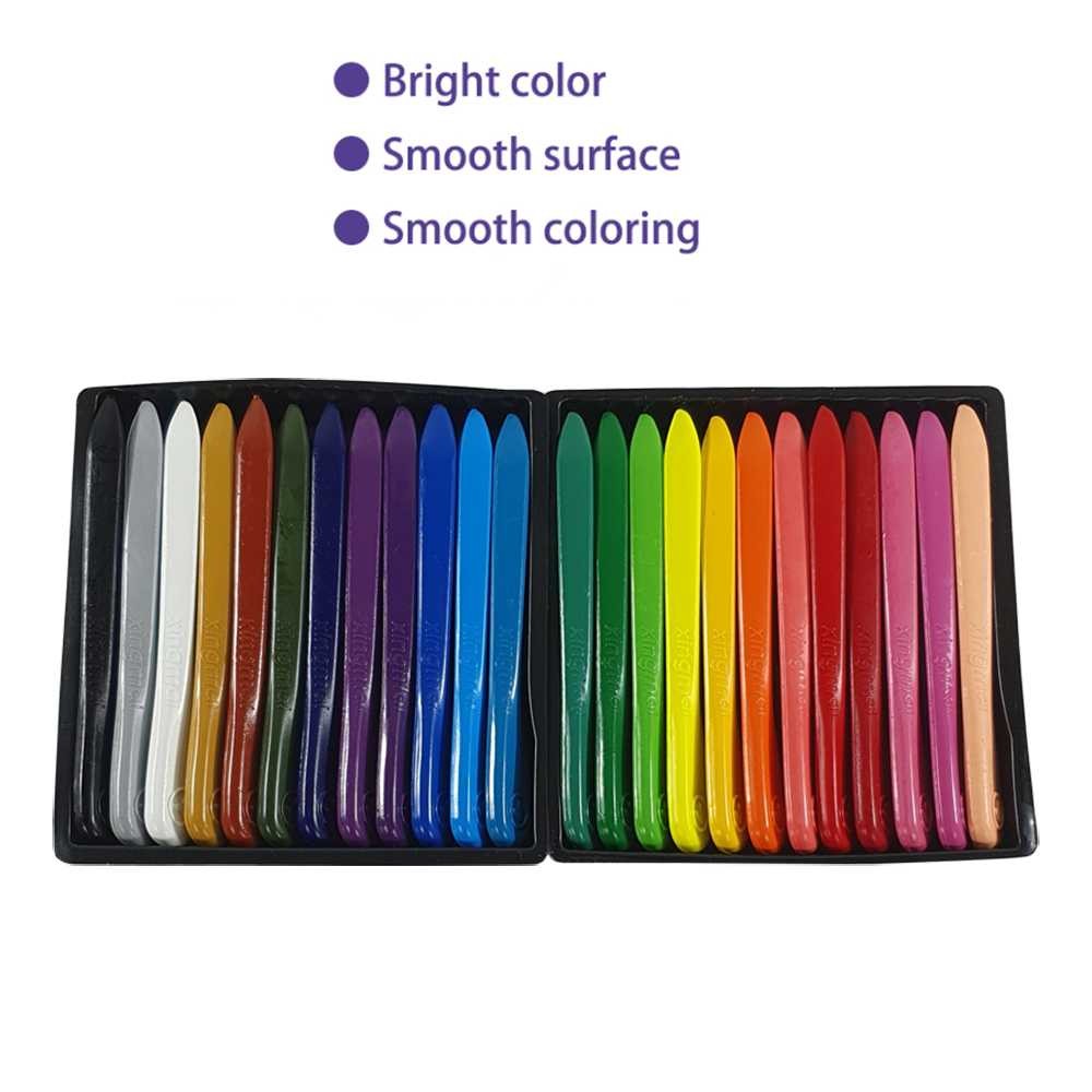 

LPKSTORE XINGMAI Crayon Warna 24 Set Washable Non Toxic Triangle Design - 9002 LPKSTORE