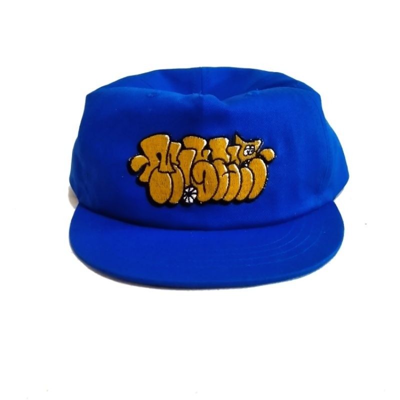 Topi 6 Panel Snapback Throw up Biru - MIGHASTAR -
