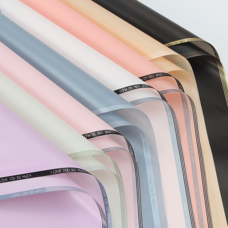 

(5 lembar) Kertas Cellophane Line color List Teks i Love You