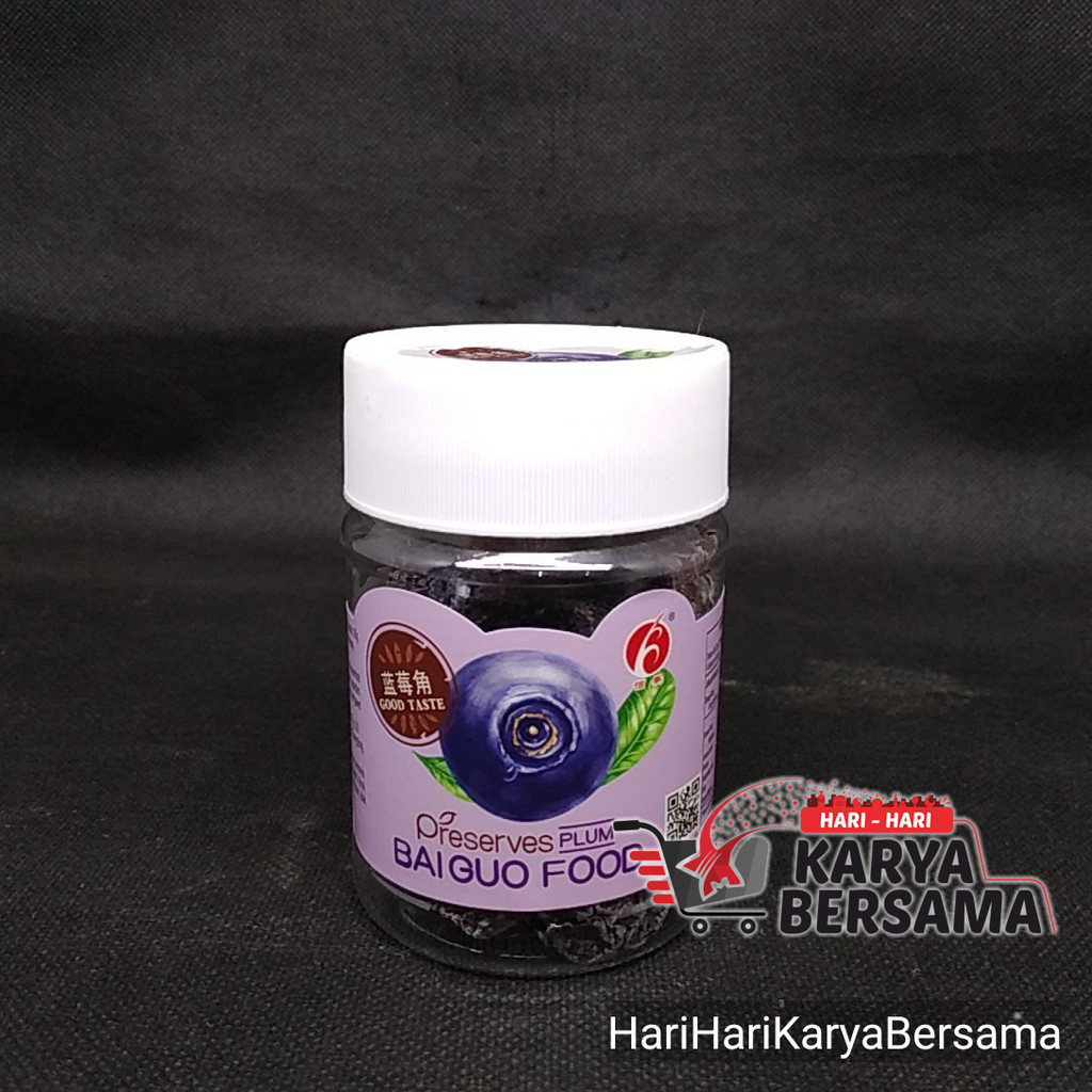 

MAKANAN RINGAN BAI GUO FOOD MANISAN BUAH PRESERVES PLUM RASA BLUBERI MADU 90GR