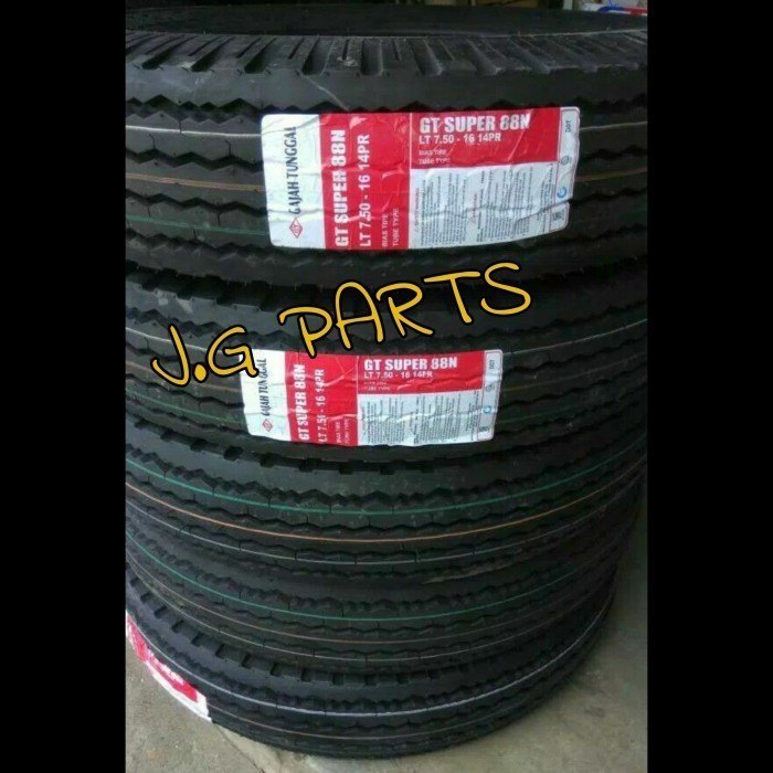 BAN LUAR MOBIL / TRUK GT GAJAH TUNGGAL 7.50 / 750 - 16 S88N BENANG BERKUALITAS
