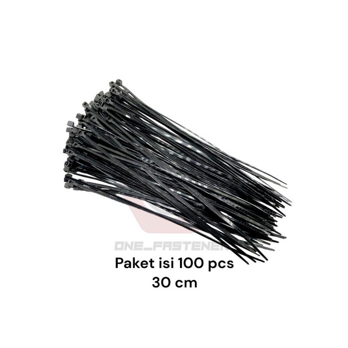 

⭐BISA COD⭐ Kabel Ties Cable Tie Kabel Tie 4X300 mm HITAM 100pc