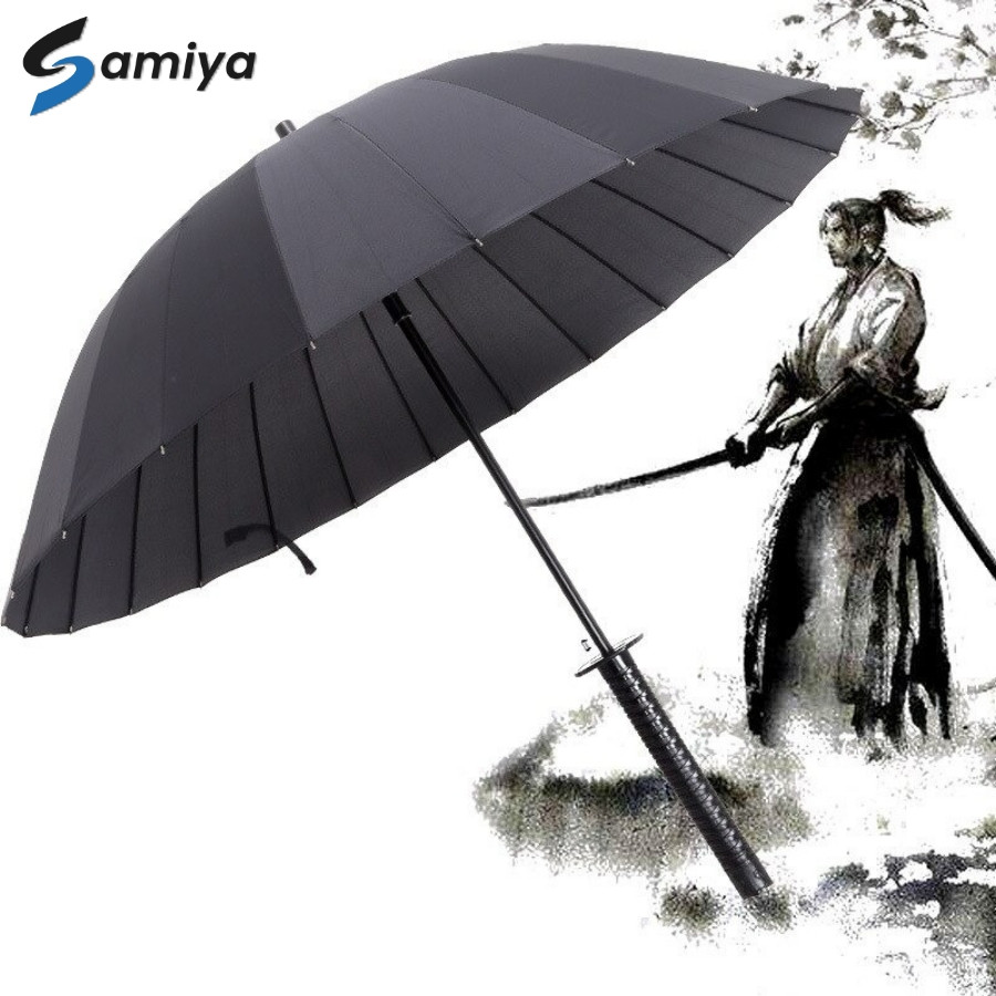 japanese creative sword samurai umbrella / payung ninja pedang samurai long handle windproof