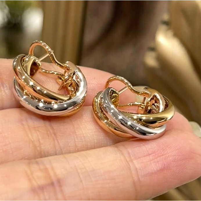 COD 【17K/ 750 emas asli】 Anting Cartier/anting emas asli/anting wanita