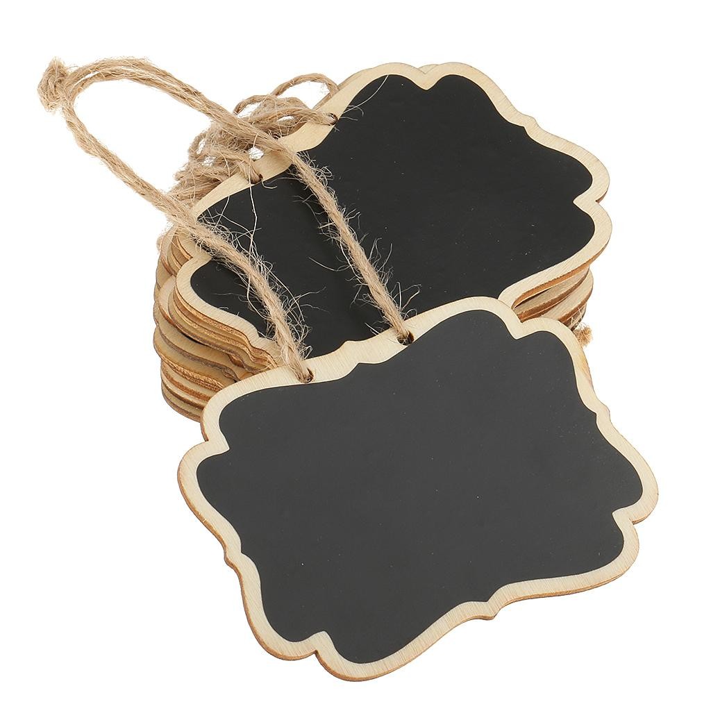 

12 Pieces Mini Blackboard Gift Tags Rectangle Jute String Chalkboard Wedding Christmas