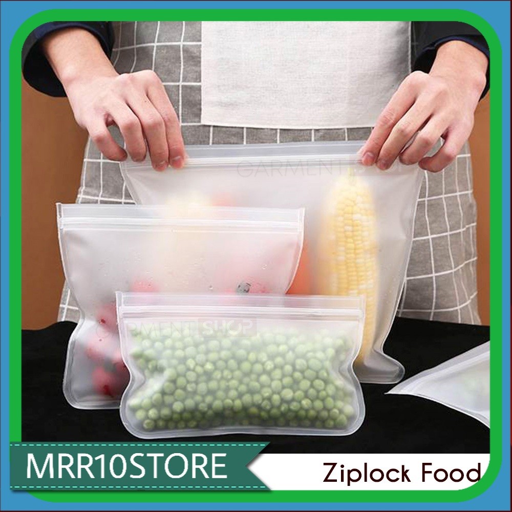 Plastik Kulkas Penyimpanan Ziplock Tempat Ikan Buah Sayur Kedap Udara Pouch Bag Makanan
