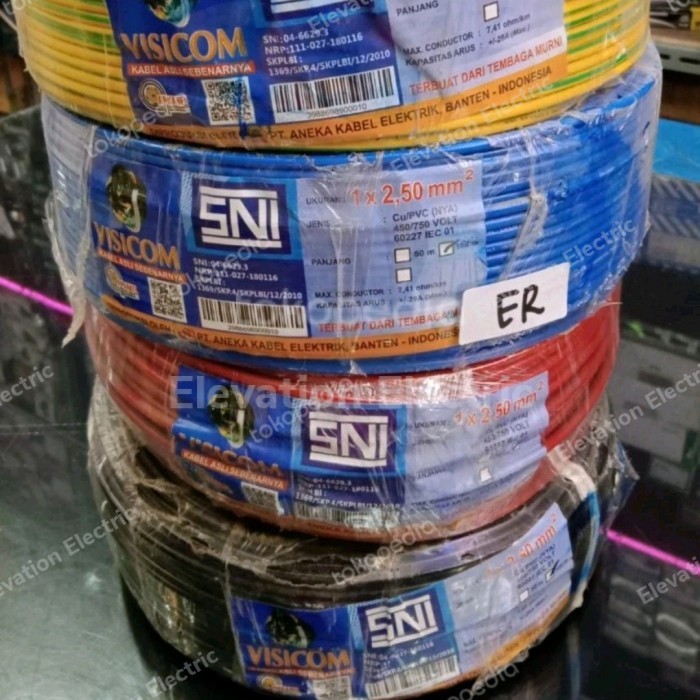 Kabel NYA 2,5 2.5 mm Roll 100m Random Visicom Extrana Voksel Jembo