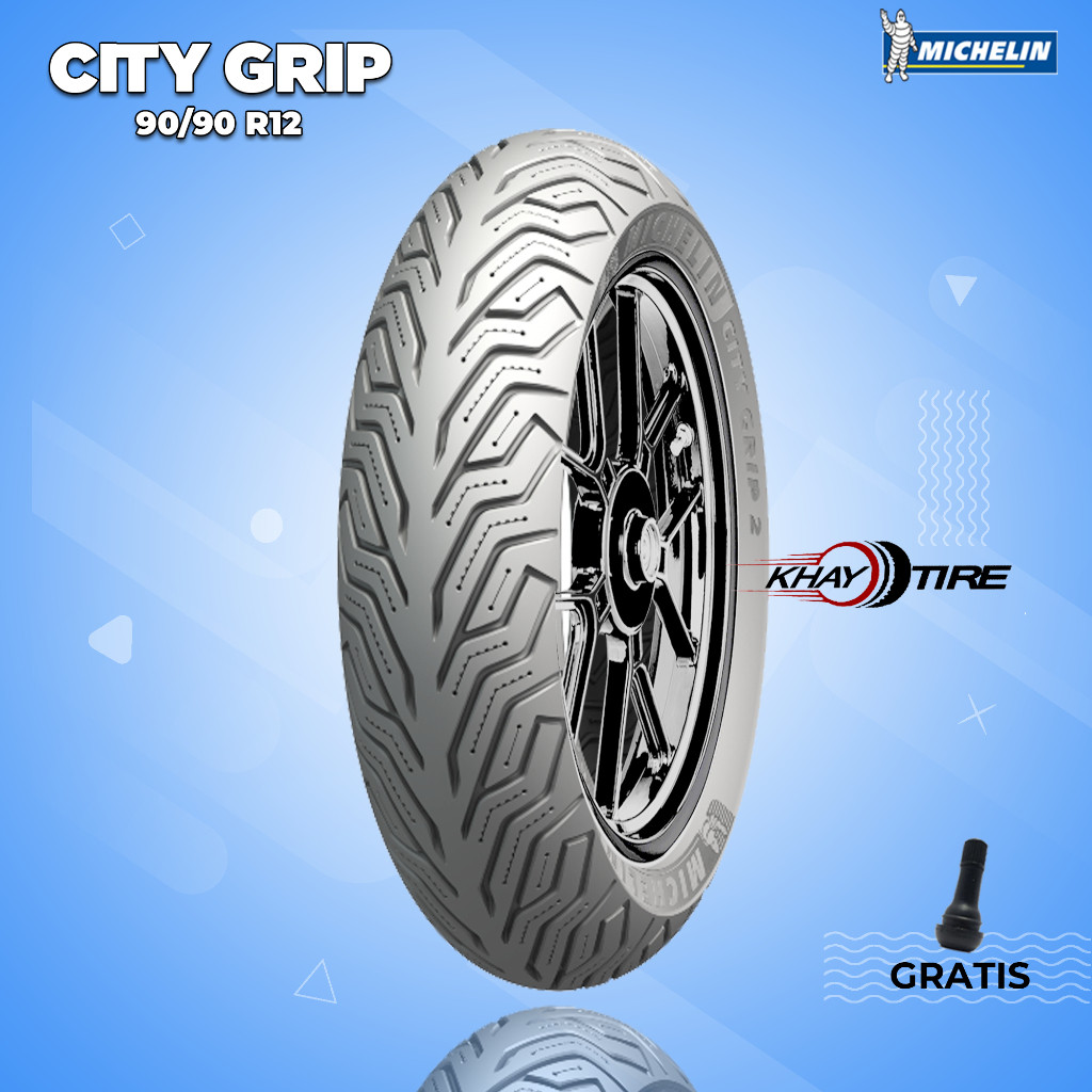 Ban Motor MICHELIN CITY GRIP 90/90 Ring 12 Tubeless