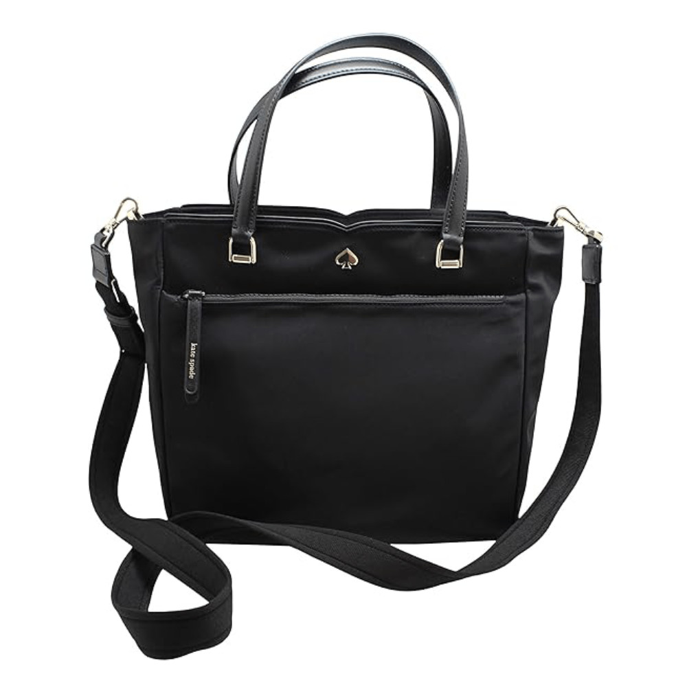Kate Spade Jae Medium Satchel in Black Nylon