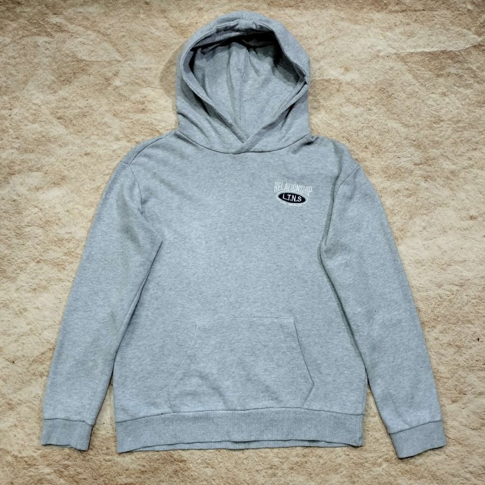 jaket pullover hoodie abu abu CLRIDE N jemper pria casual murah bagus size L