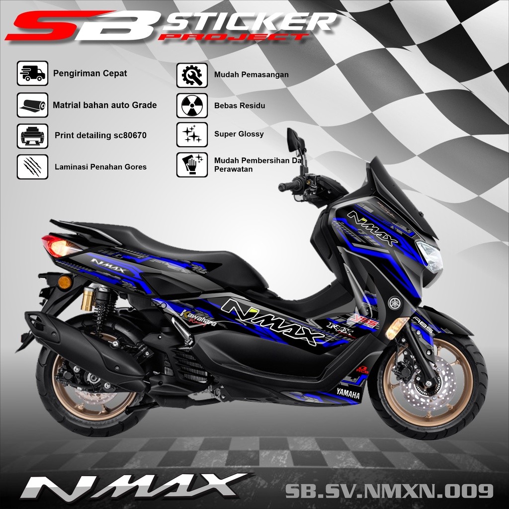 STRIPING NMAX NEW 2021 - STRIPING VARIASI HOLOGRAM CRHOM VINIL UV TRANSPARAN NMAX NEW 2021