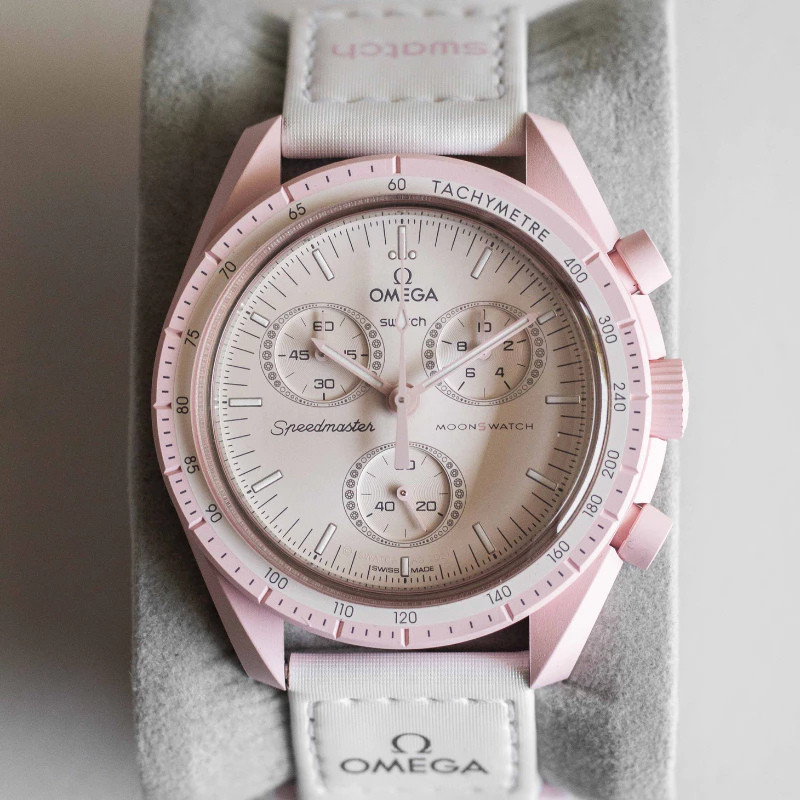 [Toko Butik Annie]   Swatch Ω Jam tangan kronograf misi Mars model gabungan Omega, jam tangan biocer