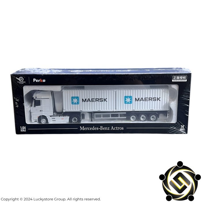 Time Micro 1:64 Mercedes-Benz Actros Container Truck MAERSK White Limited