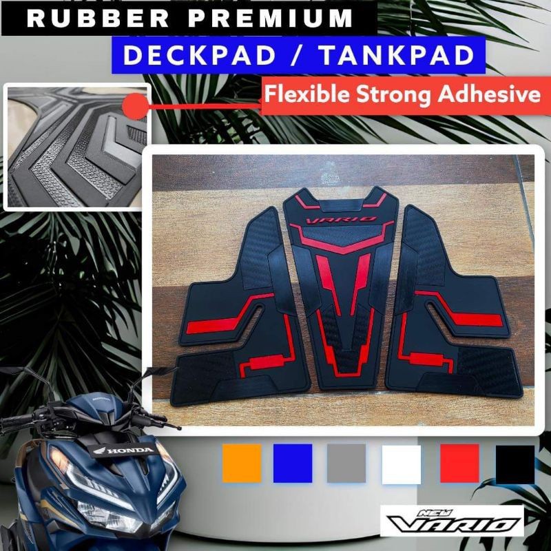 Deckpad Rubber Vario 125 New Stiker Karet Deckpad Vario 125 2018-2022 aksesoris motor vario