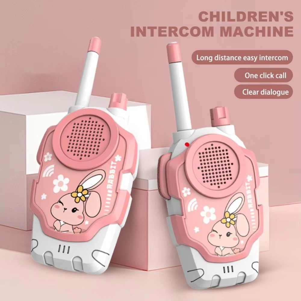 

2Pcs Wireless Kids Walkie Talkie Toys Rabbit & Frog Parent-child Interaction Parent-child Intercom Machine Portable
