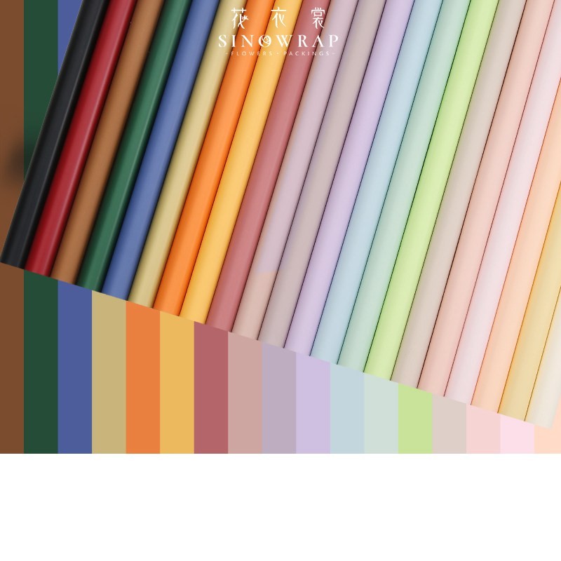 

(pack) Kertas Buket Cellophane Full Color Solid Tebal polos 20 lembar