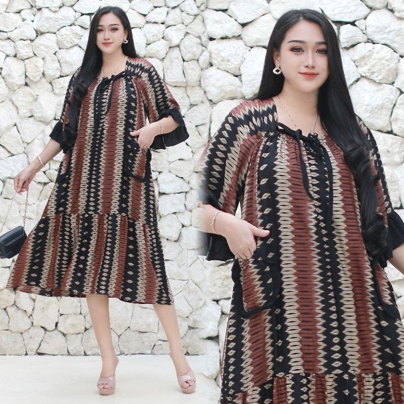 LADY DRESS DASTER RAYON  LD 125 MODEL TERBARU / DASTER RAYON POLOS / DASTER JUMBO BUSUI FRIENDLY / D