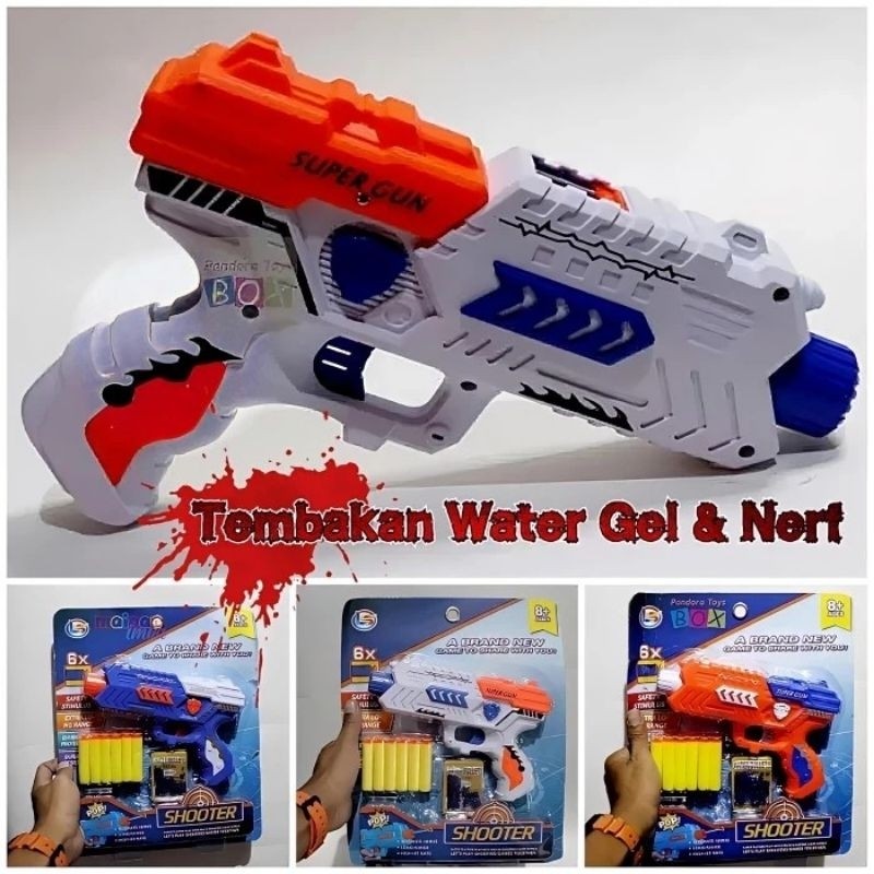 Promo Mainan Tembak Tembakn Pluru Busa & Water Gel - Pistolan Blaster Anak Laki Cowok Murah