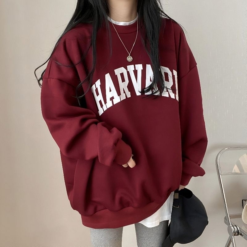( S - 6XL ) Sweater H A R VARD Korean Street Style Big Size Oversize L XL XXL 2XL 3XL 4XL 5XL 6L Cre