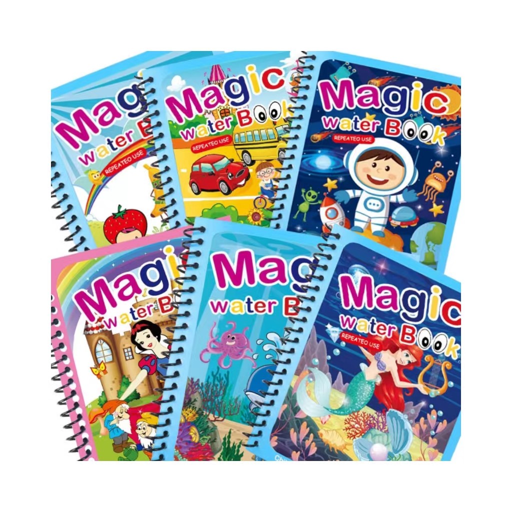

Magic water book montessori toys are reusable colored books magical water paintings children's puzzle toys