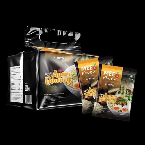 

Mee n me sehat HNI, mee n mee pouch isi 10pcs, mie instan sehat HNI, mie ayam bawang n mie ayam jamur