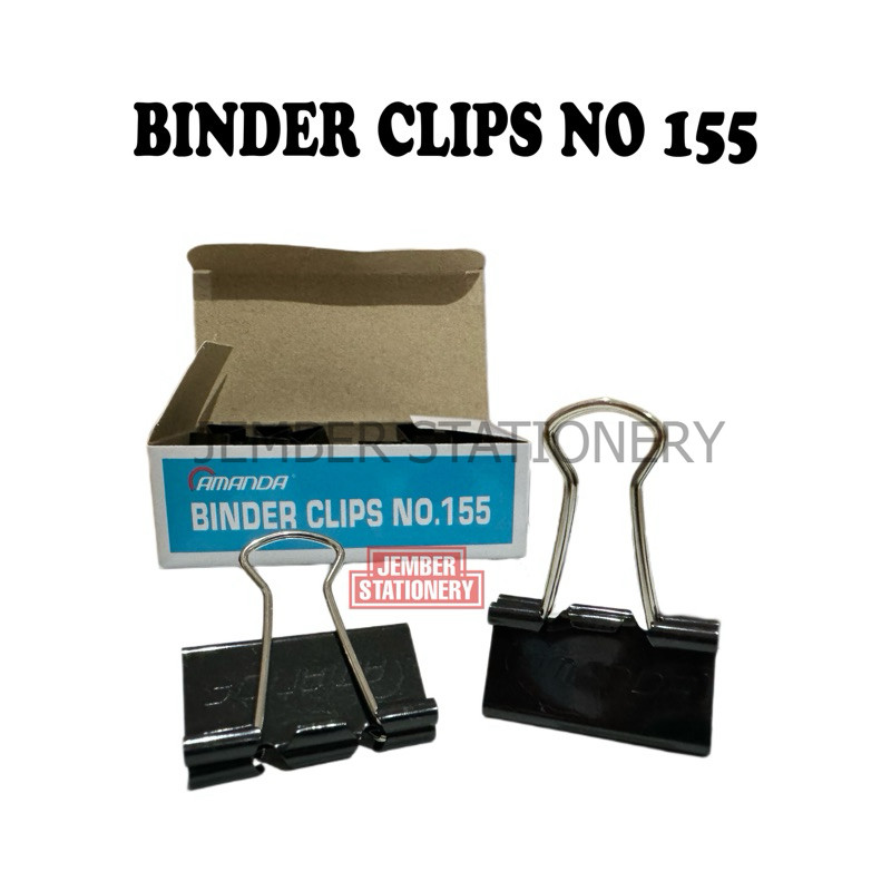 

(12pcs) Binder Clips no 155