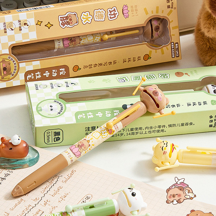 

[GROSIR ATK] PULPEN GEL MEKANIK PANDA DAN KUCING DRUMMER YANG LUCU BISA DIHAPUS TINTA HITAM FREE BOX